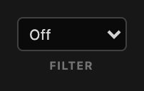 A deck's FILTER dropdown